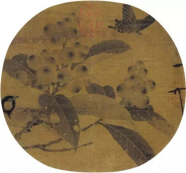 赵佶《枇杷山鸟图》,100首宋词，100幅宋画，简直绝配,宋词,苏轼,辛弃疾,李清照,鹧鸪天,马远,卜算子,欧阳修,陆游,柳永