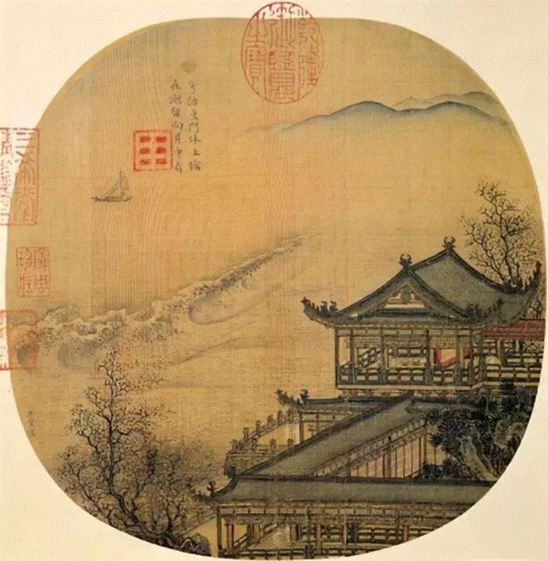 《李嵩月夜看潮图》,100首宋词，100幅宋画，简直绝配,宋词,苏轼,辛弃疾,李清照,鹧鸪天,马远,卜算子,欧阳修,陆游,柳永