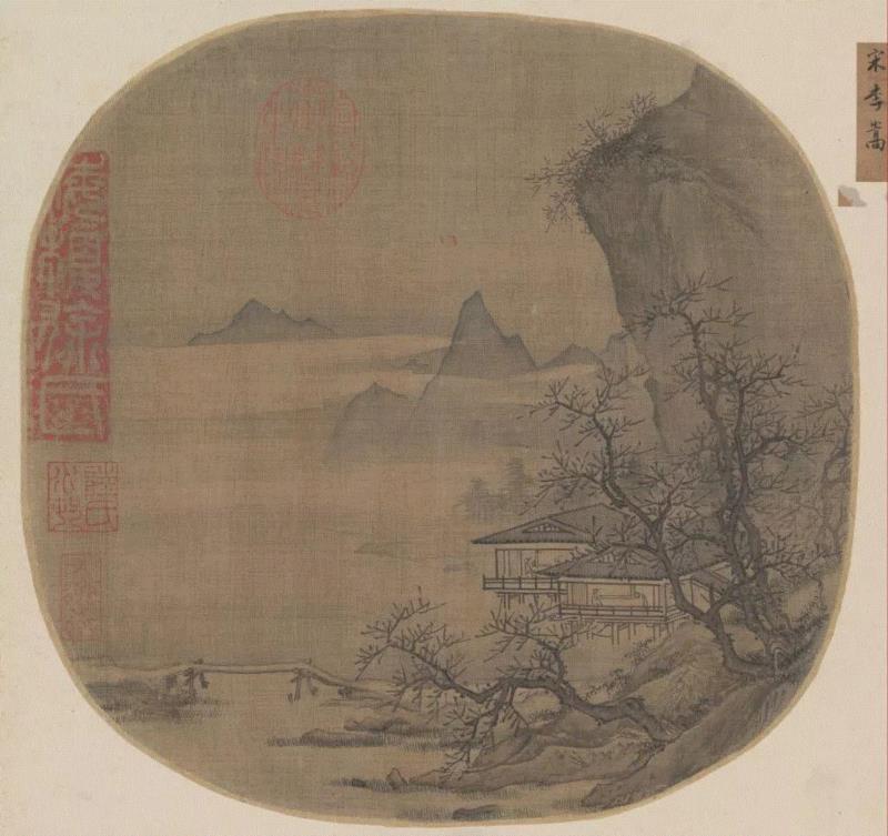 《溪山水阁图页》,100首宋词，100幅宋画，简直绝配,宋词,苏轼,辛弃疾,李清照,鹧鸪天,马远,卜算子,欧阳修,陆游,柳永