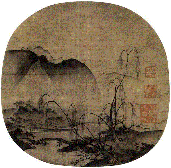 《柳岸远山图》,100首宋词，100幅宋画，简直绝配,宋词,苏轼,辛弃疾,李清照,鹧鸪天,马远,卜算子,欧阳修,陆游,柳永
