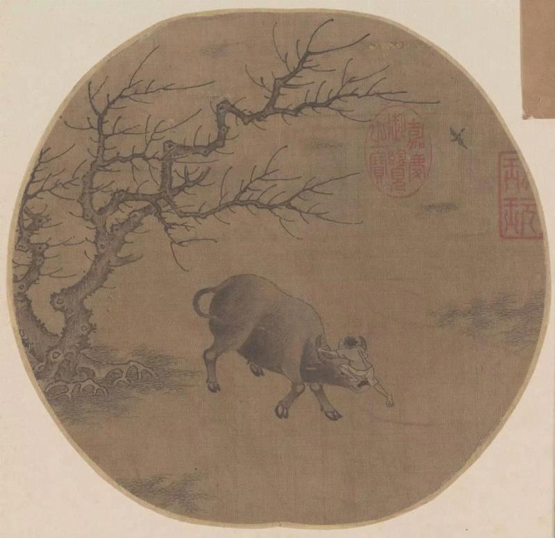 李唐 《牧牛图页》,100首宋词，100幅宋画，简直绝配,宋词,苏轼,辛弃疾,李清照,鹧鸪天,马远,卜算子,欧阳修,陆游,柳永