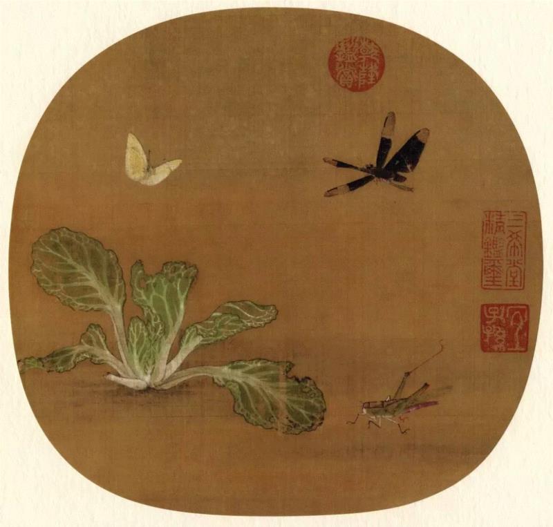 许迪 《野蔬草虫图》,100首宋词，100幅宋画，简直绝配,宋词,苏轼,辛弃疾,李清照,鹧鸪天,马远,卜算子,欧阳修,陆游,柳永