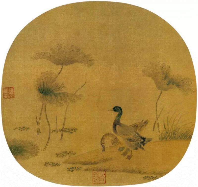 《秋渚文禽图》,100首宋词，100幅宋画，简直绝配,宋词,苏轼,辛弃疾,李清照,鹧鸪天,马远,卜算子,欧阳修,陆游,柳永