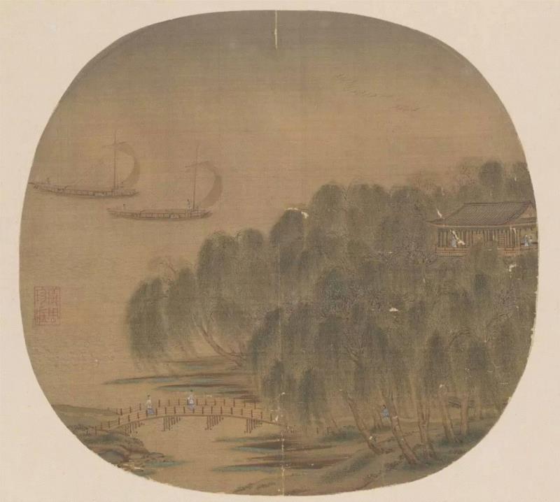 《柳阁风帆图》,100首宋词，100幅宋画，简直绝配,宋词,苏轼,辛弃疾,李清照,鹧鸪天,马远,卜算子,欧阳修,陆游,柳永