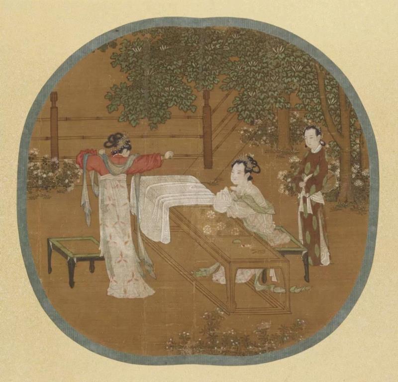 &nbsp;刘松年 《宫女图》,100首宋词，100幅宋画，简直绝配,宋词,苏轼,辛弃疾,李清照,鹧鸪天,马远,卜算子,欧阳修,陆游,柳永