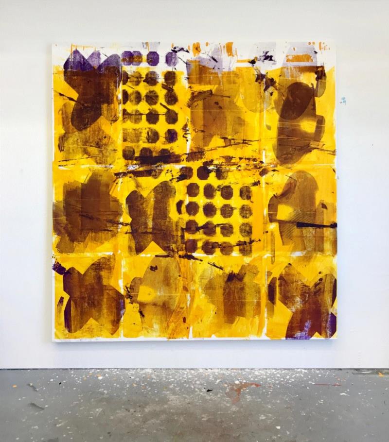 于林汉，体内，布面综合技法，210×200cm，2018,蜂巢当代艺术中心 HIVE CENTER FOR CONTEMPORARY ART | ART021画廊,蜂巢,本土,深圳,金秋,上海展览中心,西欧,蓝筹,奥地利,波兰,阿联酋