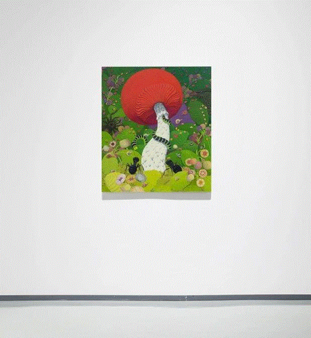 张弓，天真的蘑菇，布面丙烯，110×94 cm，2018,蜂巢当代艺术中心 HIVE CENTER FOR CONTEMPORARY ART | ART021画廊,蜂巢,本土,深圳,金秋,上海展览中心,西欧,蓝筹,奥地利,波兰,阿联酋