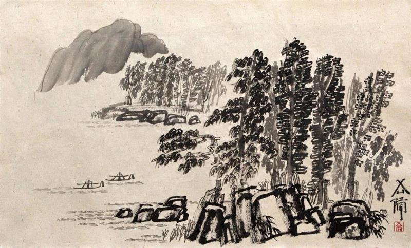Xu Bing 徐冰,&nbsp;Landscript 2013-03 文字写生 2013-03, 
