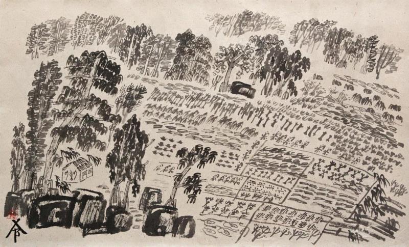 Xu Bing 徐冰,&nbsp;Landscript 2013-04 文字写生 2013-04, 