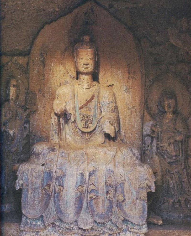 第142窟正壁結跏趺坐佛-北魏,永 遠 的 麥 積 山,麥積山,石窟,藝術,古代,天水,北魏,佛教,中國,先民,造像