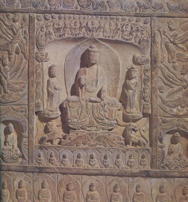 第133號窟第11號造像碑中段-北魏,永 遠 的 麥 積 山,麥積山,石窟,藝術,古代,天水,北魏,佛教,中國,先民,造像