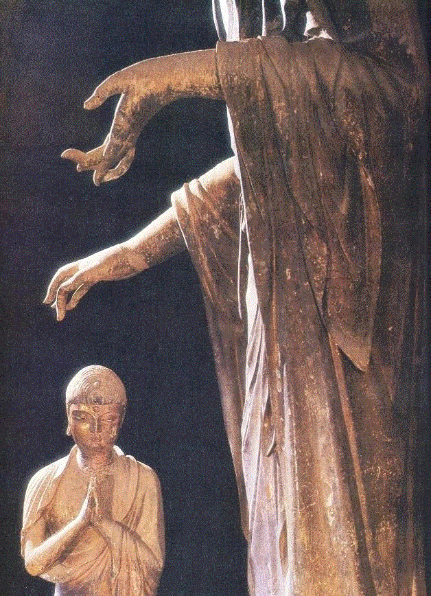 第133號窟窟室前部佛與羅睺羅(部份)-宋代,永 遠 的 麥 積 山,麥積山,石窟,藝術,古代,天水,北魏,佛教,中國,先民,造像