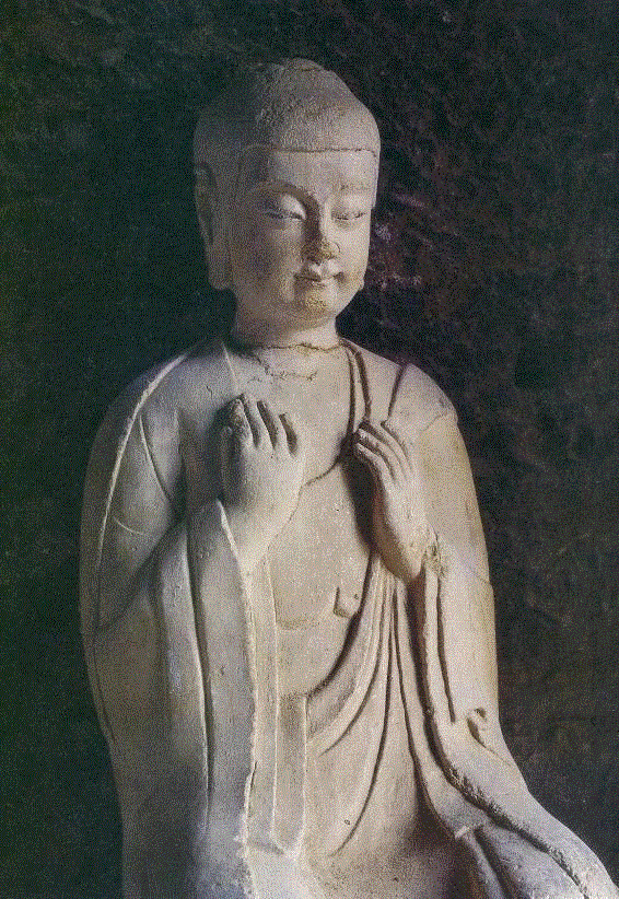 第135號窟正壁左龕右側坐佛-北周,永 遠 的 麥 積 山,麥積山,石窟,藝術,古代,天水,北魏,佛教,中國,先民,造像