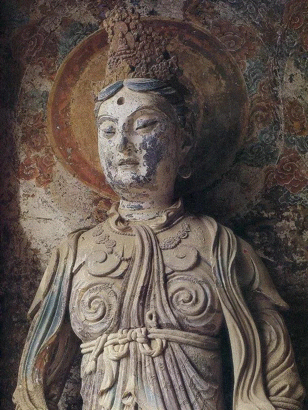 第4號窟第6龕右壁右側菩薩-宋代,永 遠 的 麥 積 山,麥積山,石窟,藝術,古代,天水,北魏,佛教,中國,先民,造像