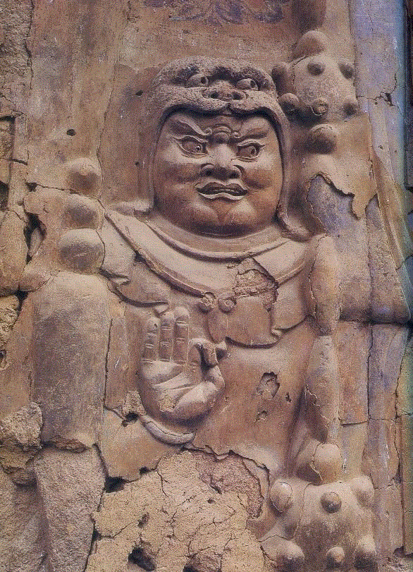 第4號窟前廊龕帳浮雕天龍八部-宋代,永 遠 的 麥 積 山,麥積山,石窟,藝術,古代,天水,北魏,佛教,中國,先民,造像