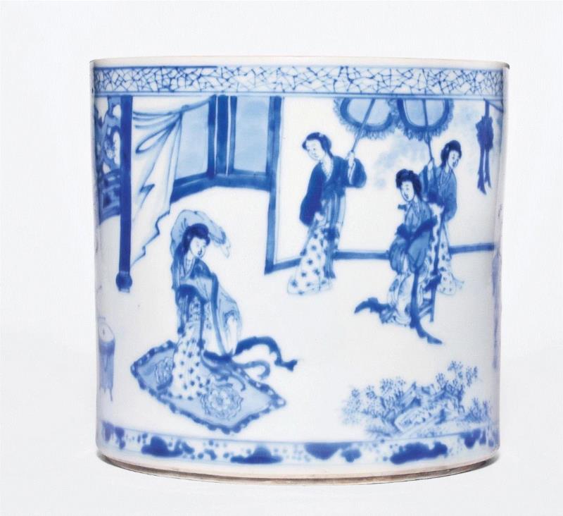 【嘉德四季52期】百瓷集韵——四季瓷器夜场（上）,瓷器,嘉德,百瓷,夜场,青花,人物,明末,清初,通体,腹部