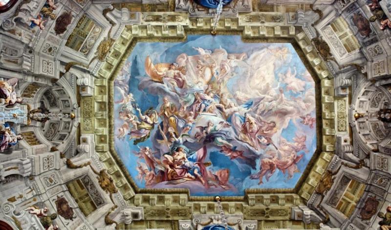 设计丨你头上不止有星星，更有伟大的艺术杰作,头上,星星,杰作,壁画,天顶,米开朗琪罗,穹顶,天顶画,圣彼得大教堂,罗马耶稣会教堂