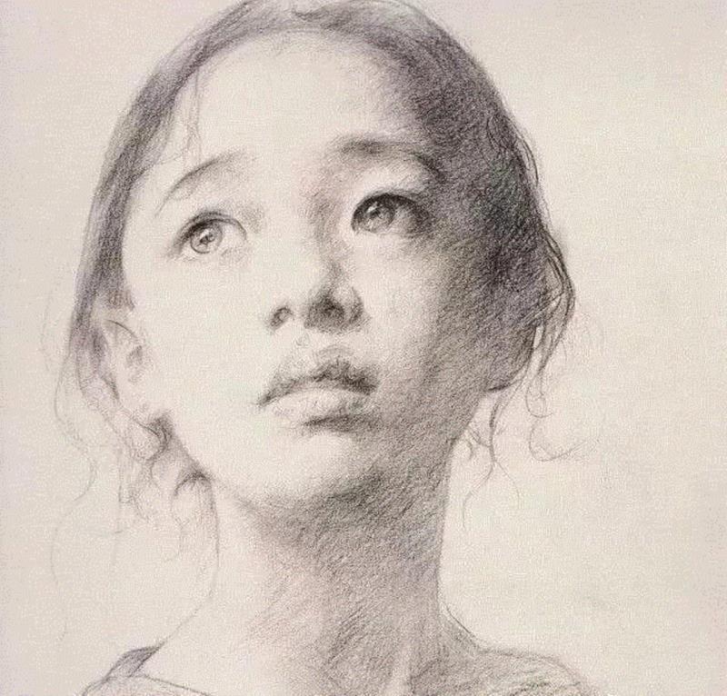 每一个女孩眼睛里充满渴望的眼神内心的独白,艾轩:西藏是我灵魂的寄存地,艾轩,西藏,油画,女孩,耳朵,素描,铅笔,颜色,人物,四川