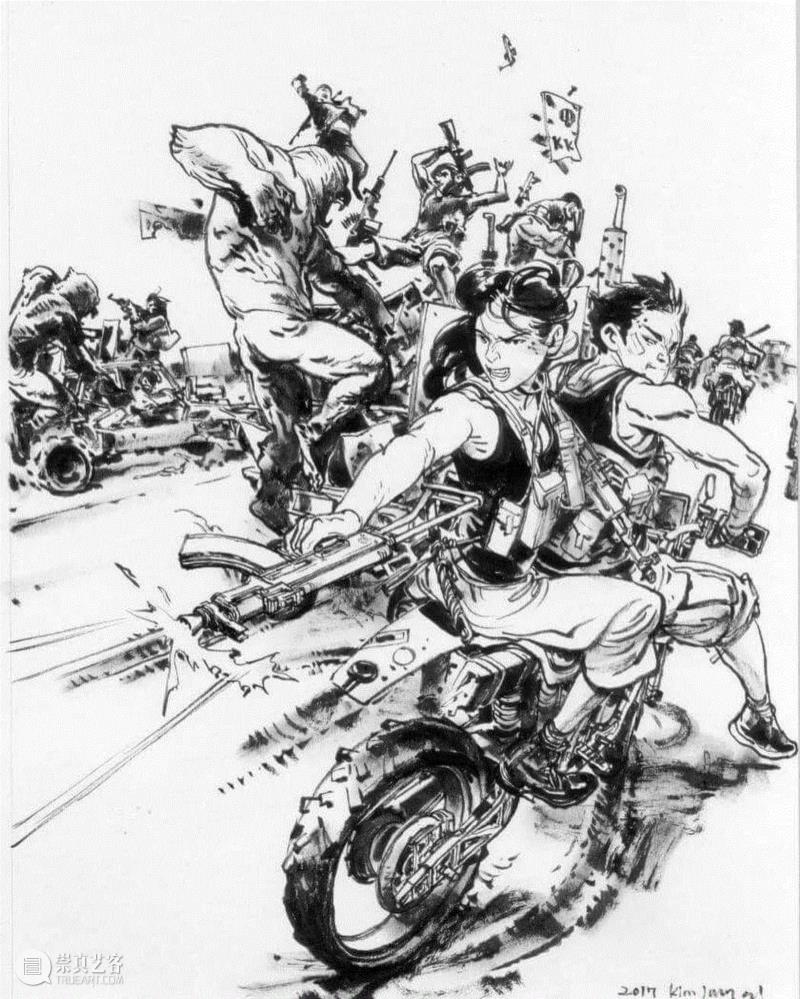 手绘丨骨灰级漫画大师，画画从不打稿,漫画,金政基,大佬,天才,韩国,毛笔,视频,脑海,草稿,作家