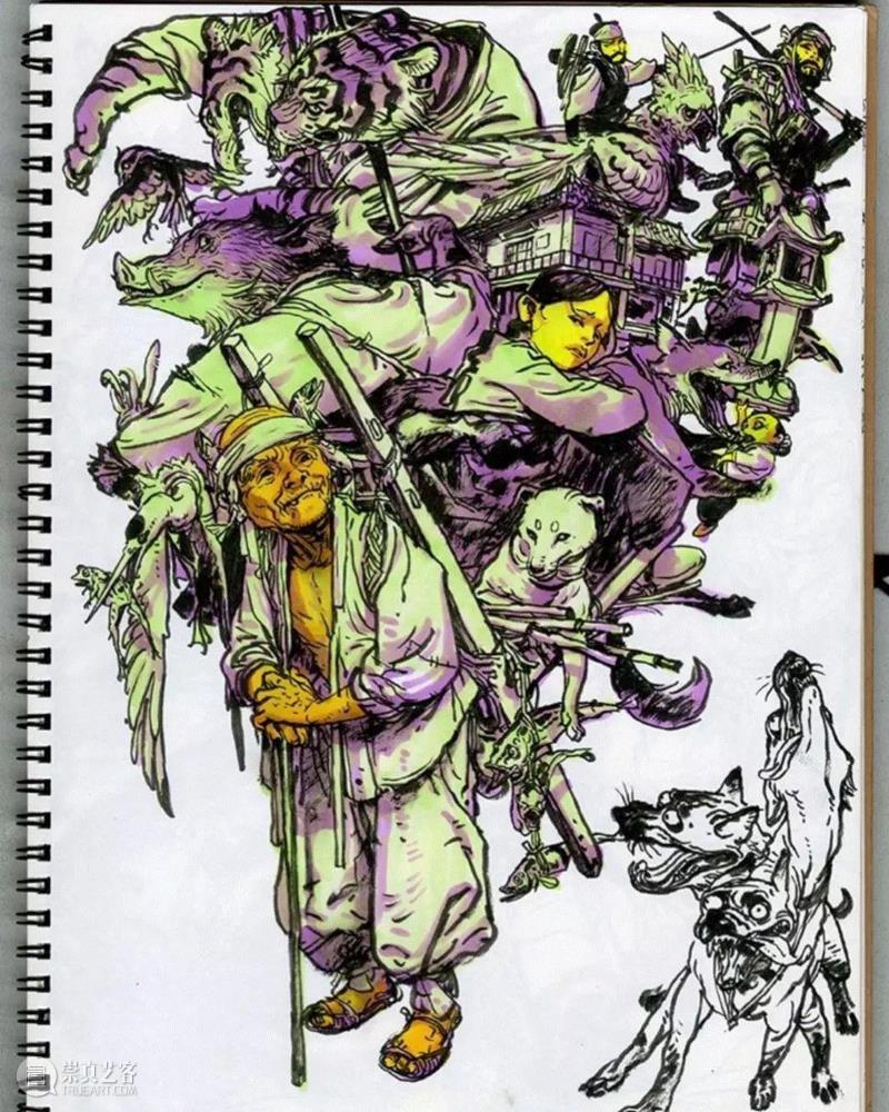 手绘丨骨灰级漫画大师，画画从不打稿,漫画,金政基,大佬,天才,韩国,毛笔,视频,脑海,草稿,作家