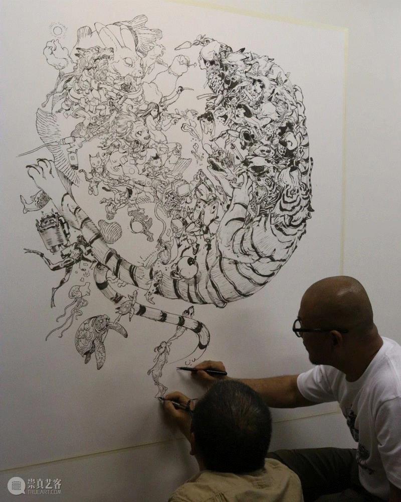 手绘丨骨灰级漫画大师，画画从不打稿,漫画,金政基,大佬,天才,韩国,毛笔,视频,脑海,草稿,作家