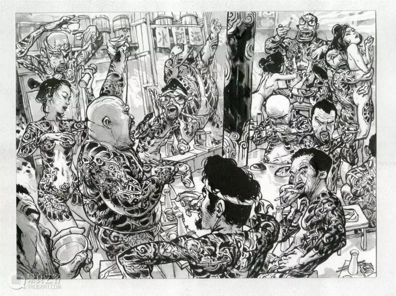 手绘丨骨灰级漫画大师，画画从不打稿,漫画,金政基,大佬,天才,韩国,毛笔,视频,脑海,草稿,作家