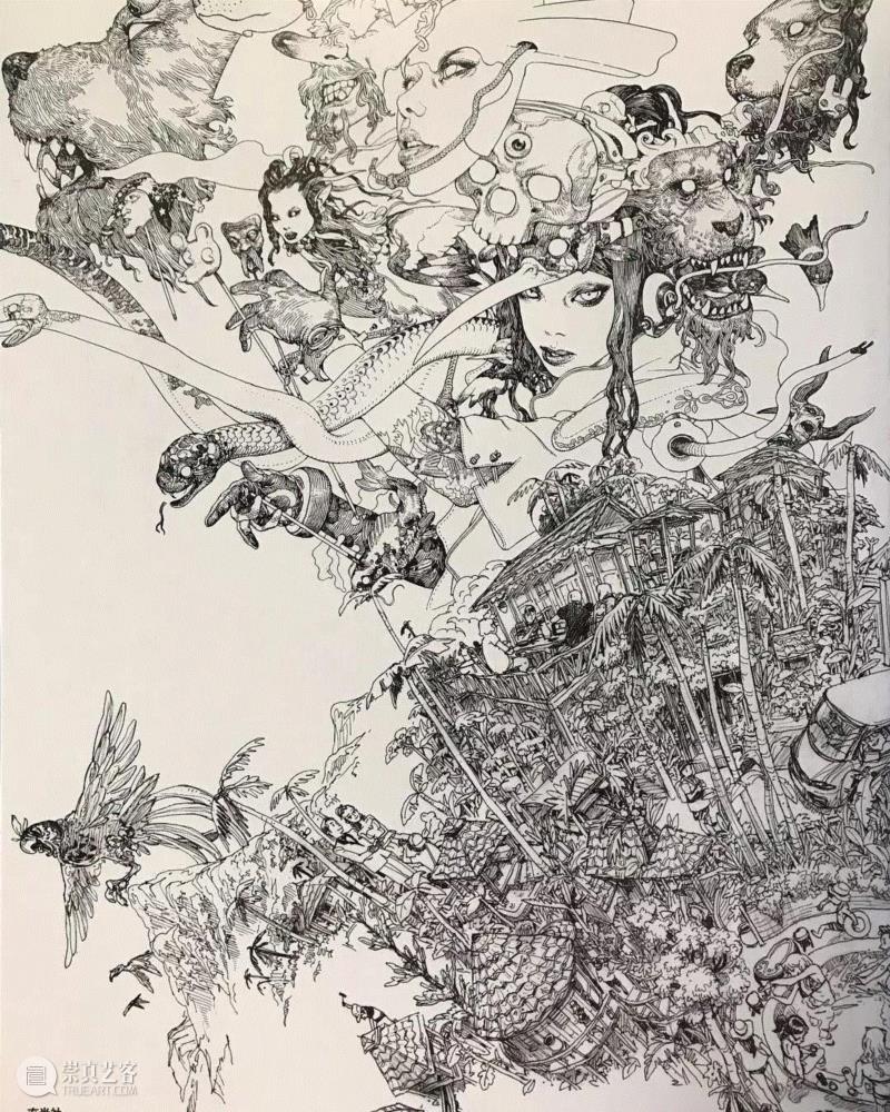 手绘丨骨灰级漫画大师，画画从不打稿,漫画,金政基,大佬,天才,韩国,毛笔,视频,脑海,草稿,作家