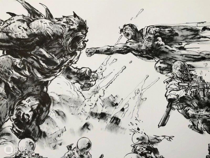 手绘丨骨灰级漫画大师，画画从不打稿,漫画,金政基,大佬,天才,韩国,毛笔,视频,脑海,草稿,作家