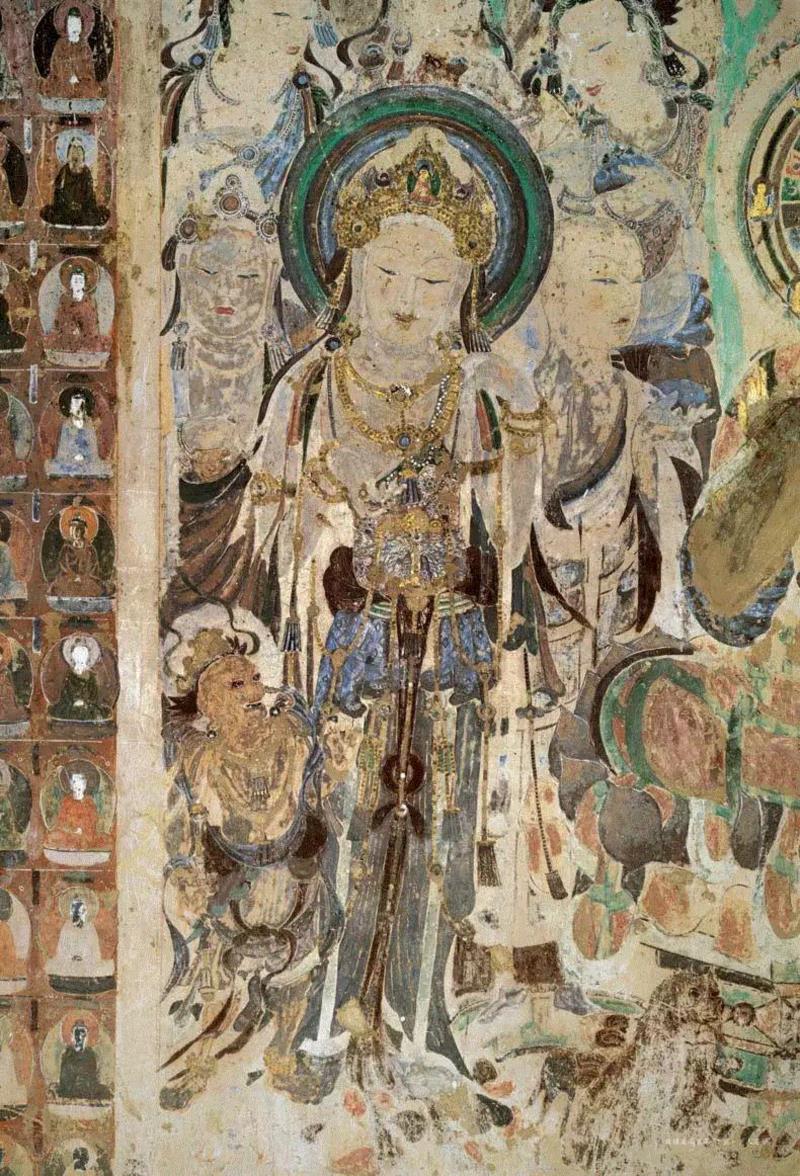 精选 | 中国石窟艺术高清大图系列,大图,石窟,莫高窟,菩萨,敦煌,飞天,右侧,藻井,肌肤,璎珞