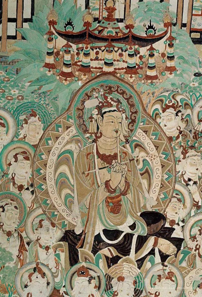 精选 | 中国石窟艺术高清大图系列,大图,石窟,莫高窟,菩萨,敦煌,飞天,右侧,藻井,肌肤,璎珞