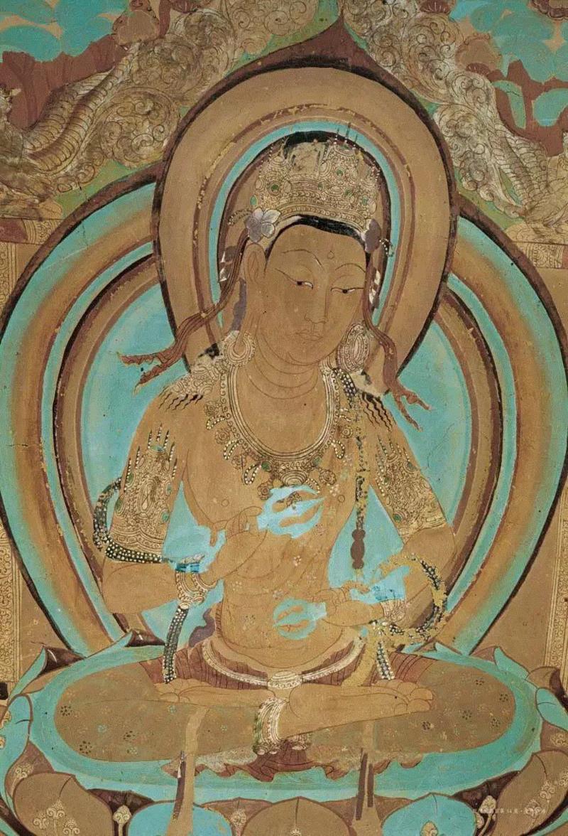 ▲ 敦煌莫高窟第14窟金刚萨锤菩萨,此为密教普贤,有普贤金刚手、大普贤之称,在金胎两界金刚