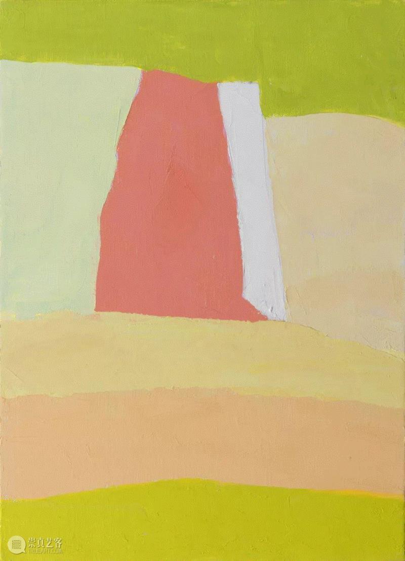 Etel Adnan, Untitled, 2017, oil on canva