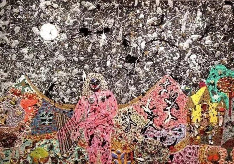 风景中的粉色裸女，1956–58年,当生活遭遇不公、痛苦……她举起枪，用颜色还以痛击！,颜色,妮基,圣法勒,女性,雕塑,娜娜,法勒,丁格利,法国,沈远