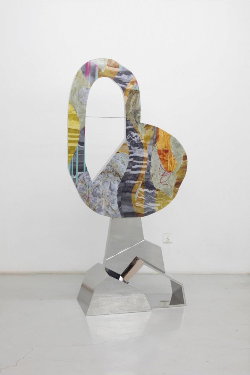 188 x 95 x 36 cm ,展览 | 王墒：仍愿翻百千浪 | Wang Shang: Dive Bomber,Shang,Bomber,王墒,地质,文明,雕塑,天线,华侨城当代艺术中心,丝网,深圳馆