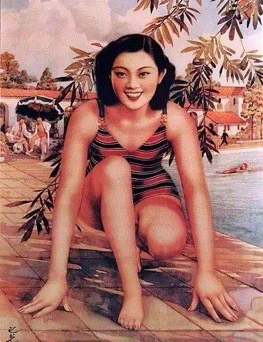 美女诱惑营销，思想很前卫、很简单粗暴嘛！,民国广告画上的美人,广告,民国,美人,香烟,美女,旗袍,哈德门,画中,女性,北平