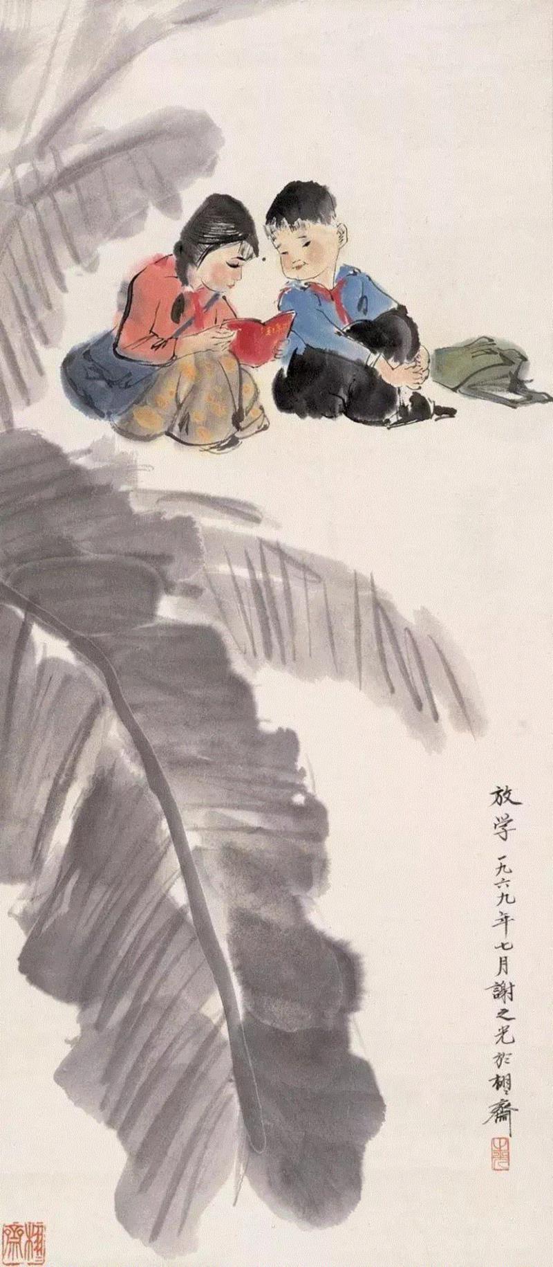 他曾用一直毛笔轰动上海画坛！ —— 谢之光国画作品欣赏,谢之光,国画,毛笔,画坛,月份,广告,美术,素描,人物,鸟兽