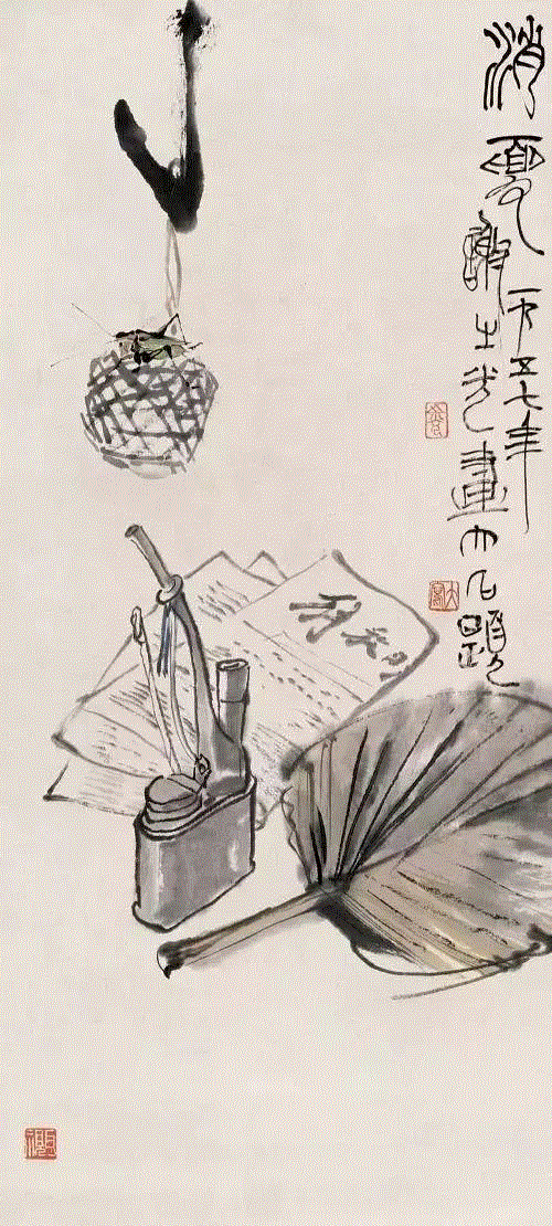 他曾用一直毛笔轰动上海画坛！ —— 谢之光国画作品欣赏,谢之光,国画,毛笔,画坛,月份,广告,美术,素描,人物,鸟兽