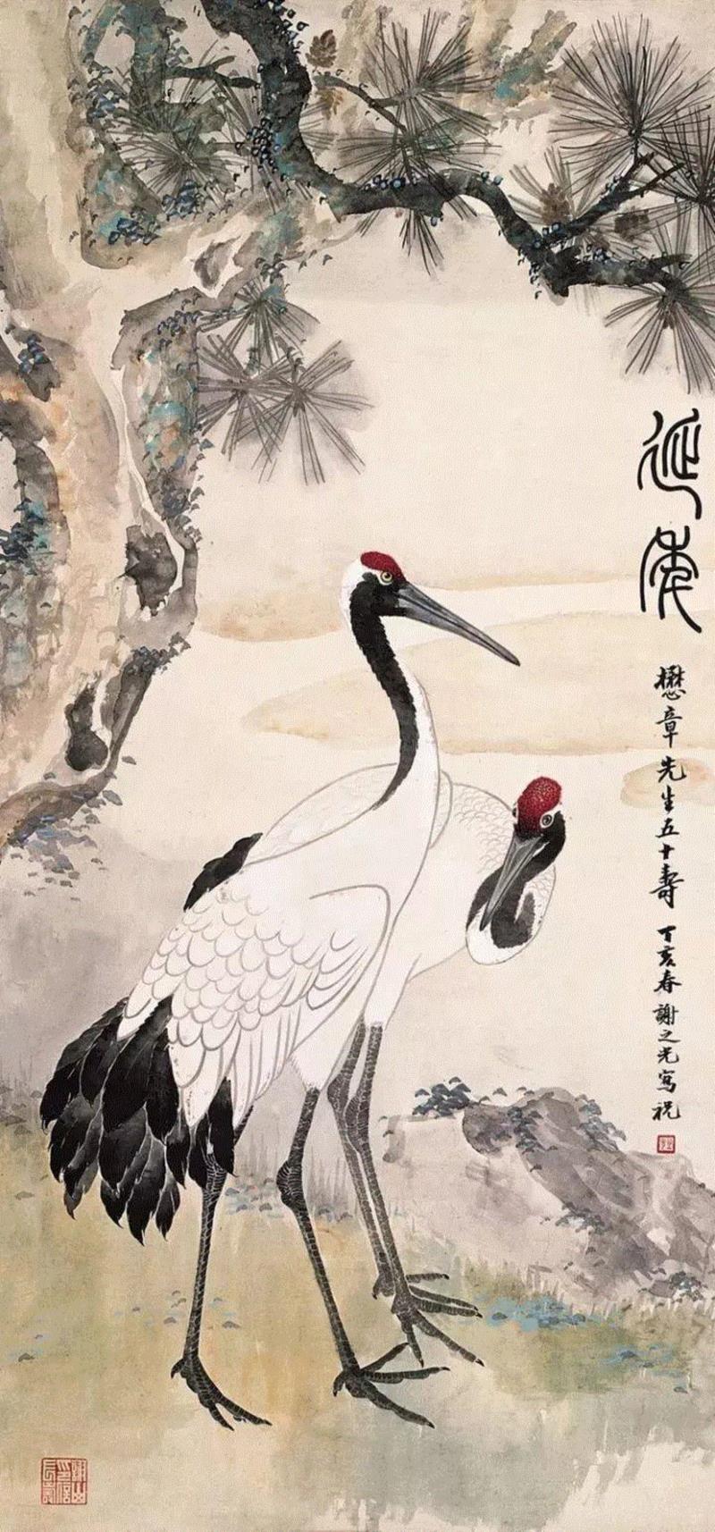 他曾用一直毛笔轰动上海画坛！ —— 谢之光国画作品欣赏,谢之光,国画,毛笔,画坛,月份,广告,美术,素描,人物,鸟兽