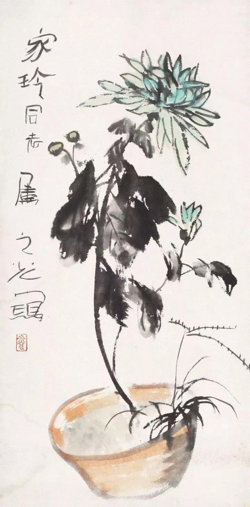 他曾用一直毛笔轰动上海画坛！ —— 谢之光国画作品欣赏,谢之光,国画,毛笔,画坛,月份,广告,美术,素描,人物,鸟兽