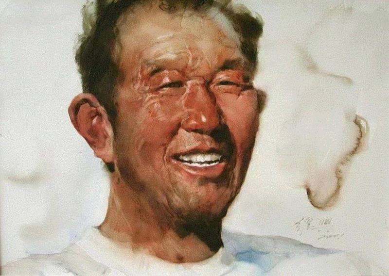 他被誉为“无与伦比的亚洲水彩大师”—— 关维兴水彩人物,水彩,人物,关维兴,亚洲,画家们,美术,画法,水彩画,中外,笔法