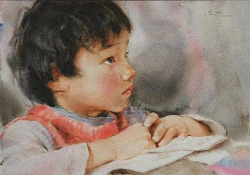 他被誉为“无与伦比的亚洲水彩大师”—— 关维兴水彩人物,水彩,人物,关维兴,亚洲,画家们,美术,画法,水彩画,中外,笔法