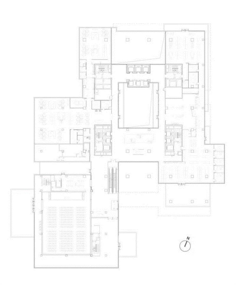 二层平面图,粤澳合作中医药科技产业园总部大楼 / Aedas