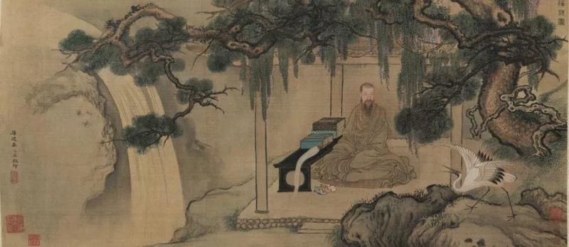 ▲禹之鼎《禅悦图》现展出于松美术馆,「松间对话」精彩回放 | “松”文化与中国古代的文人生活（下）