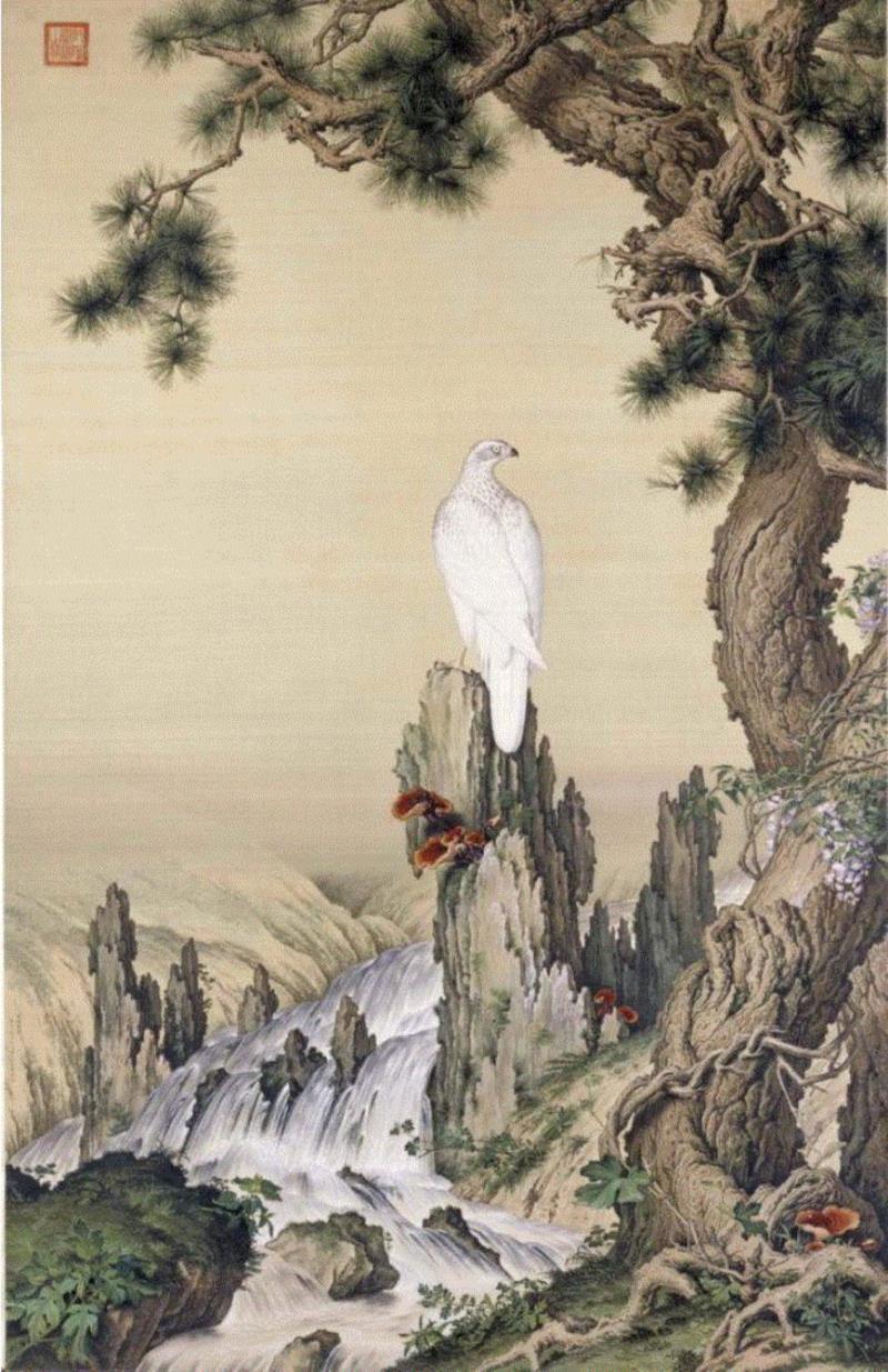 ▲ 清 郎世宁《嵩献英芝图》非在展作品,「松间对话」精彩回放 | “松”文化与中国古代的文人生活（下）
