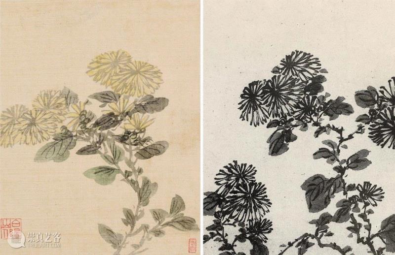 左\&nbsp;本册菊花&nbsp;,【保利春拍重磅推介】吴门风雅（一）,保利,吴门,刘珏,钤印,陈淳,书画,进士,马愈,书法,阳山