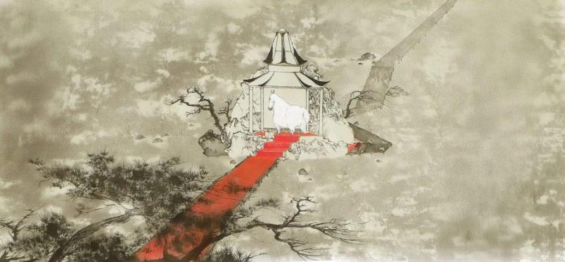 &nbsp;何振华 渡江计划2016之五 丝本水墨 69X145cm 2016,华府艺术空间 | 《境·像 -- 沈琦·何振华水墨展》,沈琦,华府,何振华水墨展,何振华,水墨,花鸟,纸本,人物,心理,动画