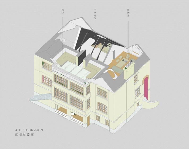 四层轴测图,上海的人文书房“思南书局” / Wutopia Lab,思南,书局,书房,人文,影像,清筑,平面图,建筑师,Lab,书店