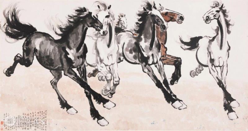 徐悲鸿 《天马六骏》,【保利春拍重磅推介】徐悲鸿纪念馆藏《群奔》姊妹篇——徐悲鸿画马鉅製《天马六骏》,徐悲鸿,天马六骏,徐悲鸿纪念馆,保利,群奔,姊妹篇,马鉅製,天马徕,悲鸿,王振宇