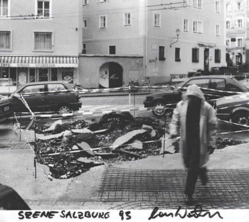 Lois Weinberger, Burning and Walking Salzburg Fest