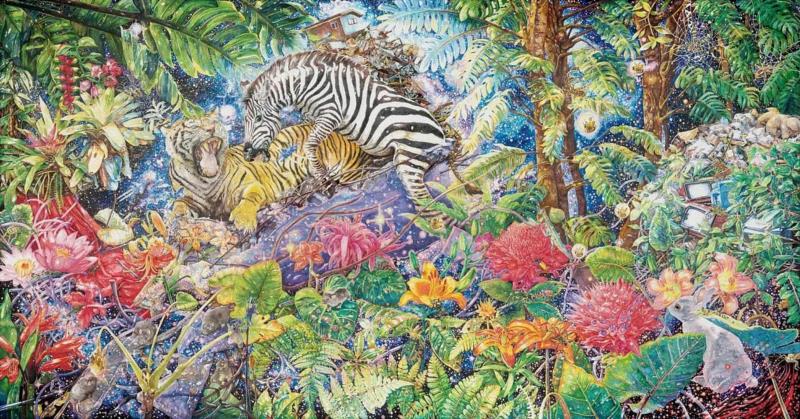 央美才女的钢笔素描画，精细到让人震惊又害怕~,钢笔,央美,才女,素描画,丙烯,铅笔,赵娜,素描,老虎,国度